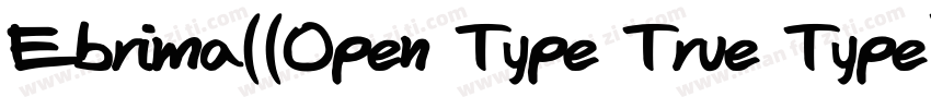 Ebrima((Open Type True Type)字体转换